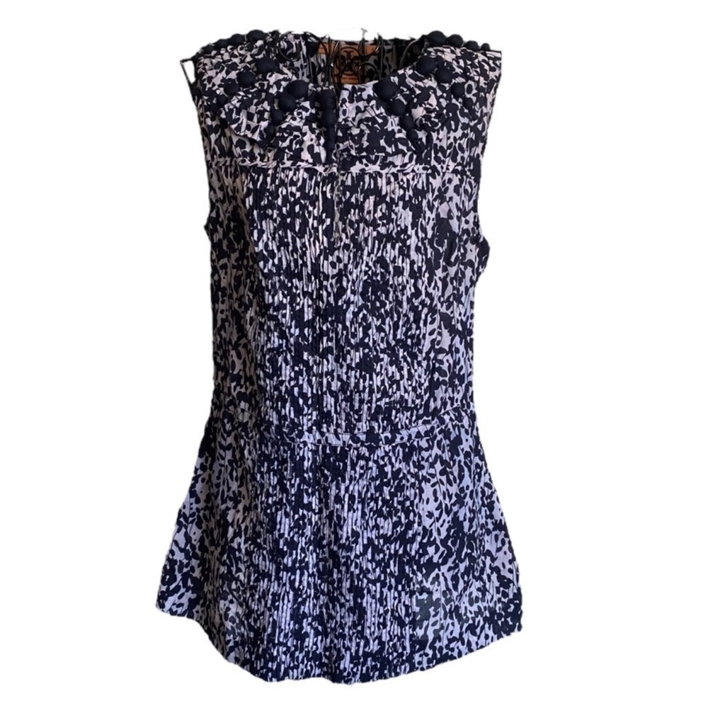TORY BURCH Printed Scoop Neck Top